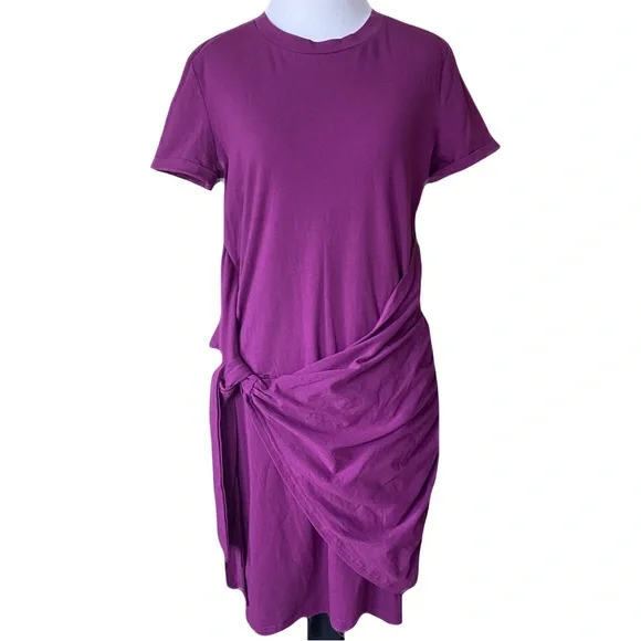 MEROKEETY Purple Wrap Dress - Picture 2 of 5